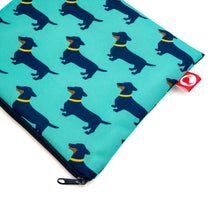 Zipper Bag (Dachschund Turquoise)
