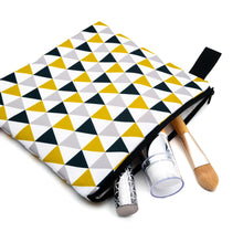 Zipper Bag  (Triangle-gray-yellow)