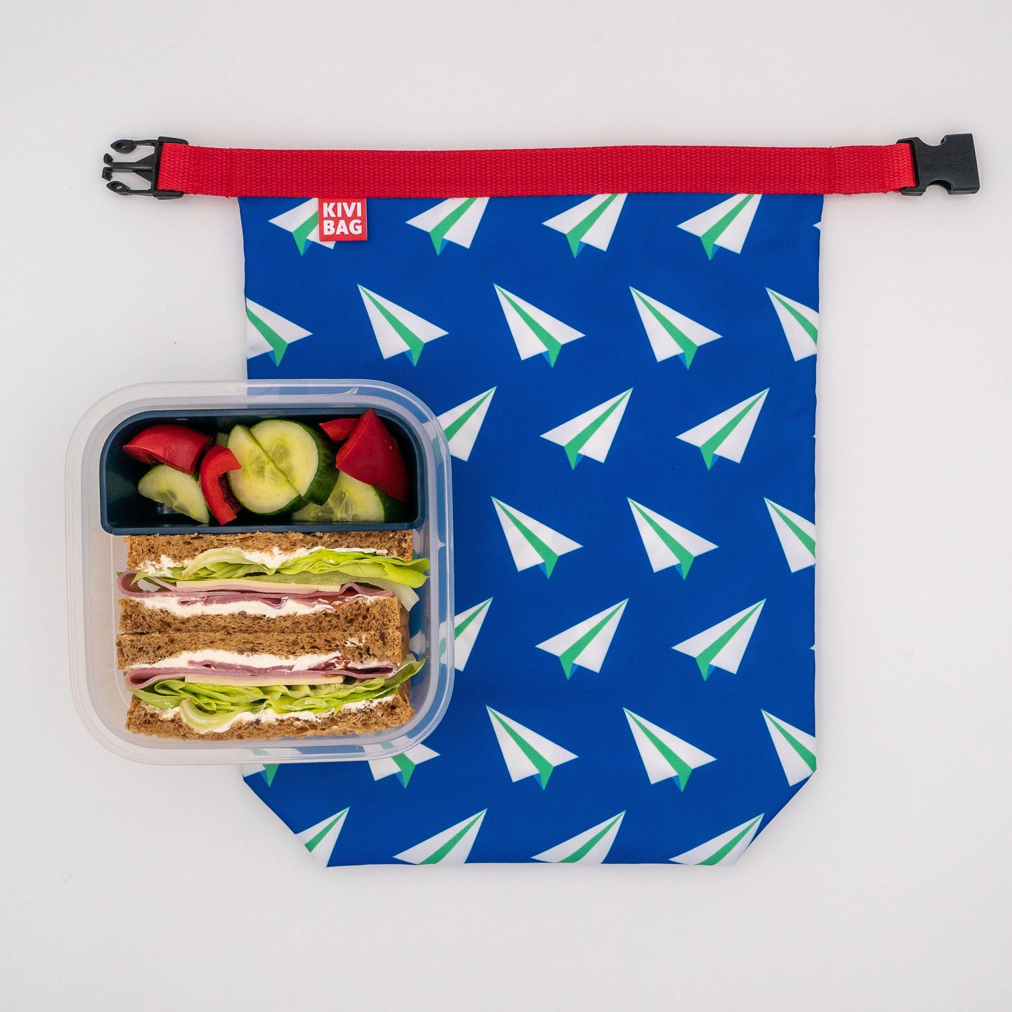 Lunch Bag (Paper Plane Skyblue) - KIVIBAG